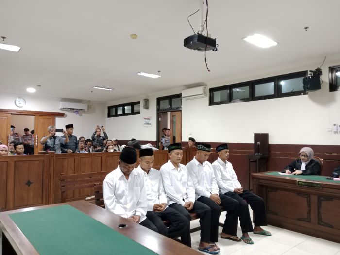 PEMBACAAN PUTUSAN: Sidang perkara politik uang dengan agenda pembacaan putusan di Pengadilan Negeri Sleman Selasa (24/12/2024).