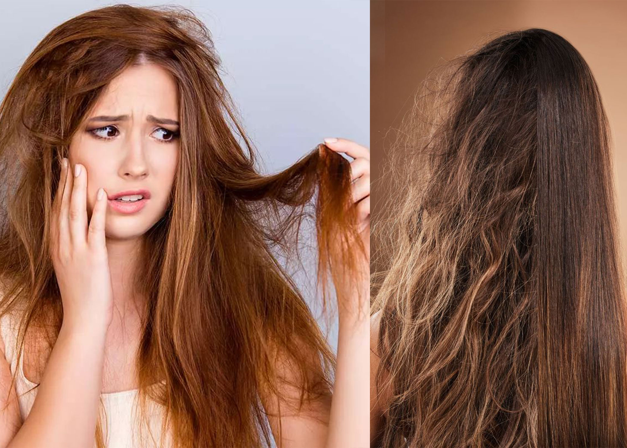 Rambut lepek, mengembang dan sulit diatur.