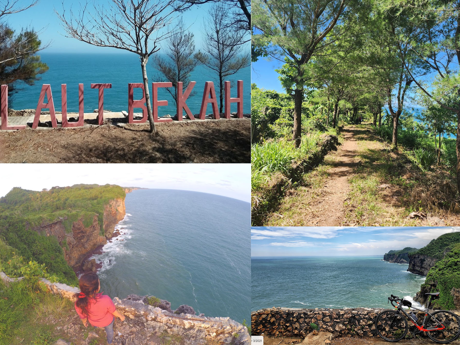 Pemandangan Laut Bekah, obyek wisata di Gunungkidul.