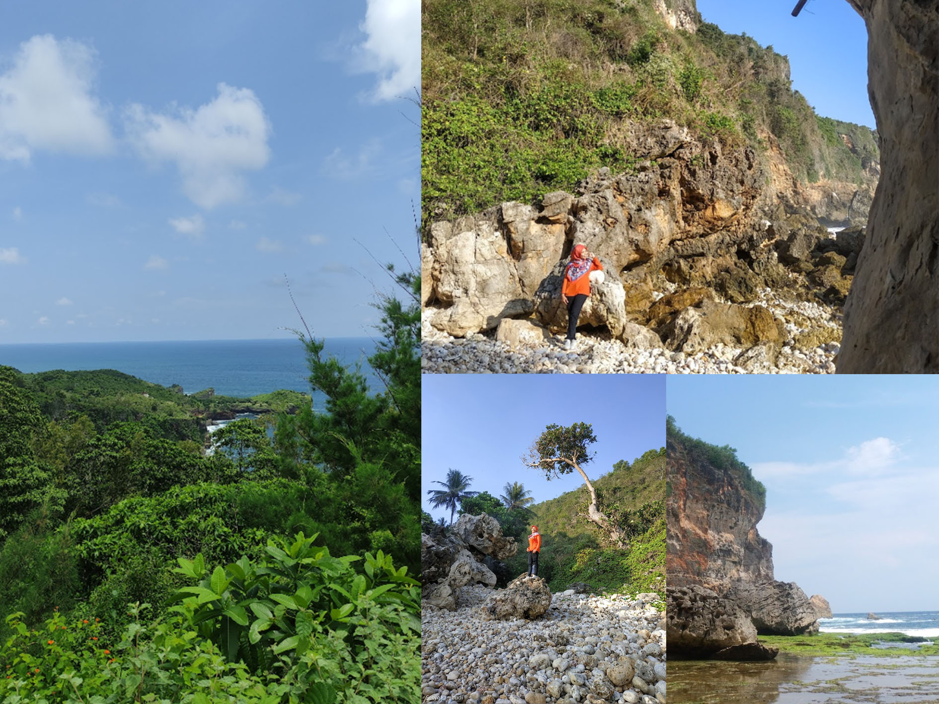 Pesona Pantai Grigak Gunungkidul, Yogyakarta.