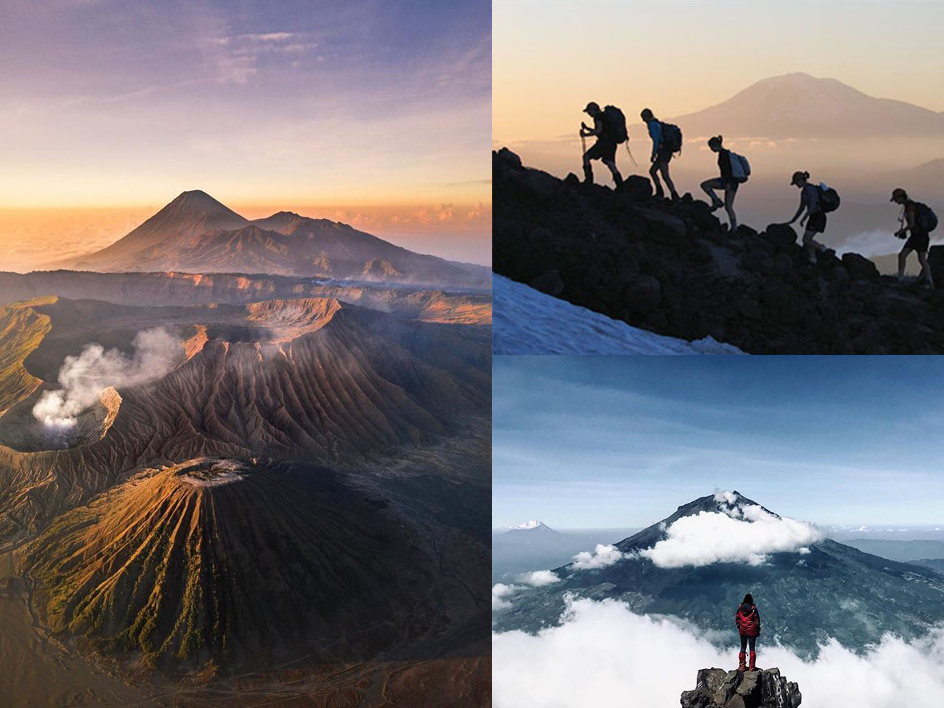 Pemendangan gunung-gunung di Indonesia dengan tracking yang unik dan mempesona.
