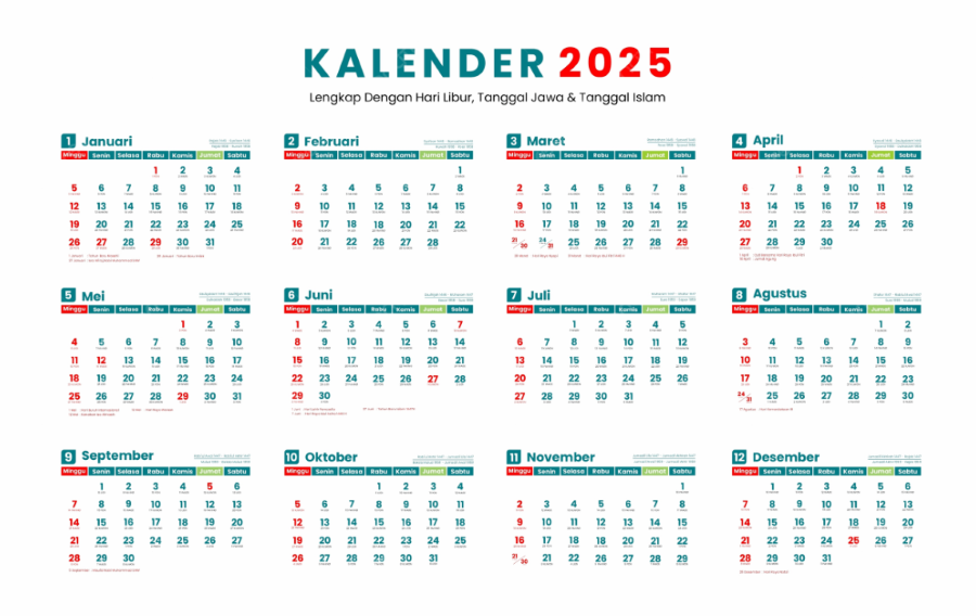 Kalender 2025.