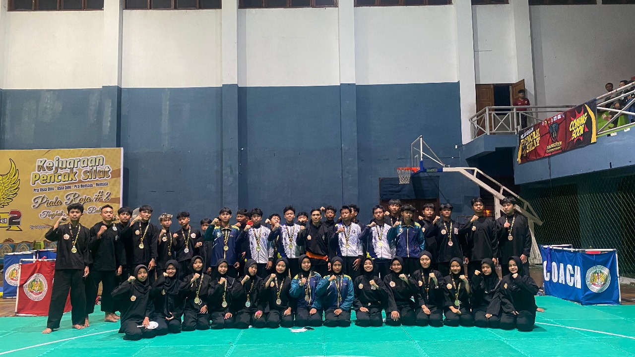 Kontingen pencak silat dari Madrasah Tsanawiyah Negeri (MTs N) 9 Bantul.