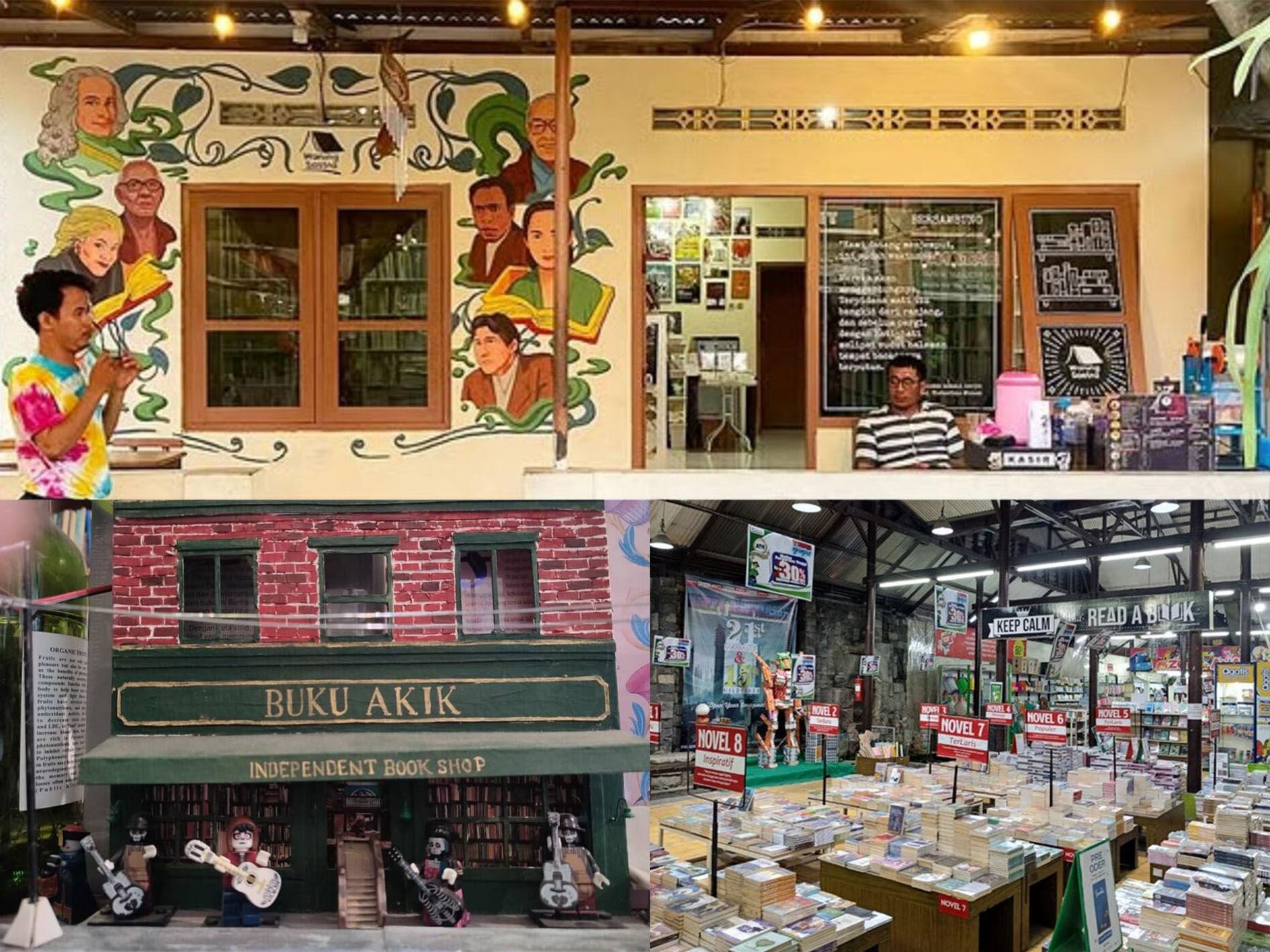Buku Akik, Toko Buku Togamas dan Warung Sastra, tempat belanja buku menarik di Jogja.