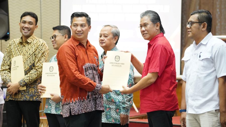 RESMI: KPU Kota Magelang telah menetapkan DamarPrasetyono-Sri Harso sebagai pasangan wali kota dan wakil wali Kota Magelang periode 2025-2030.