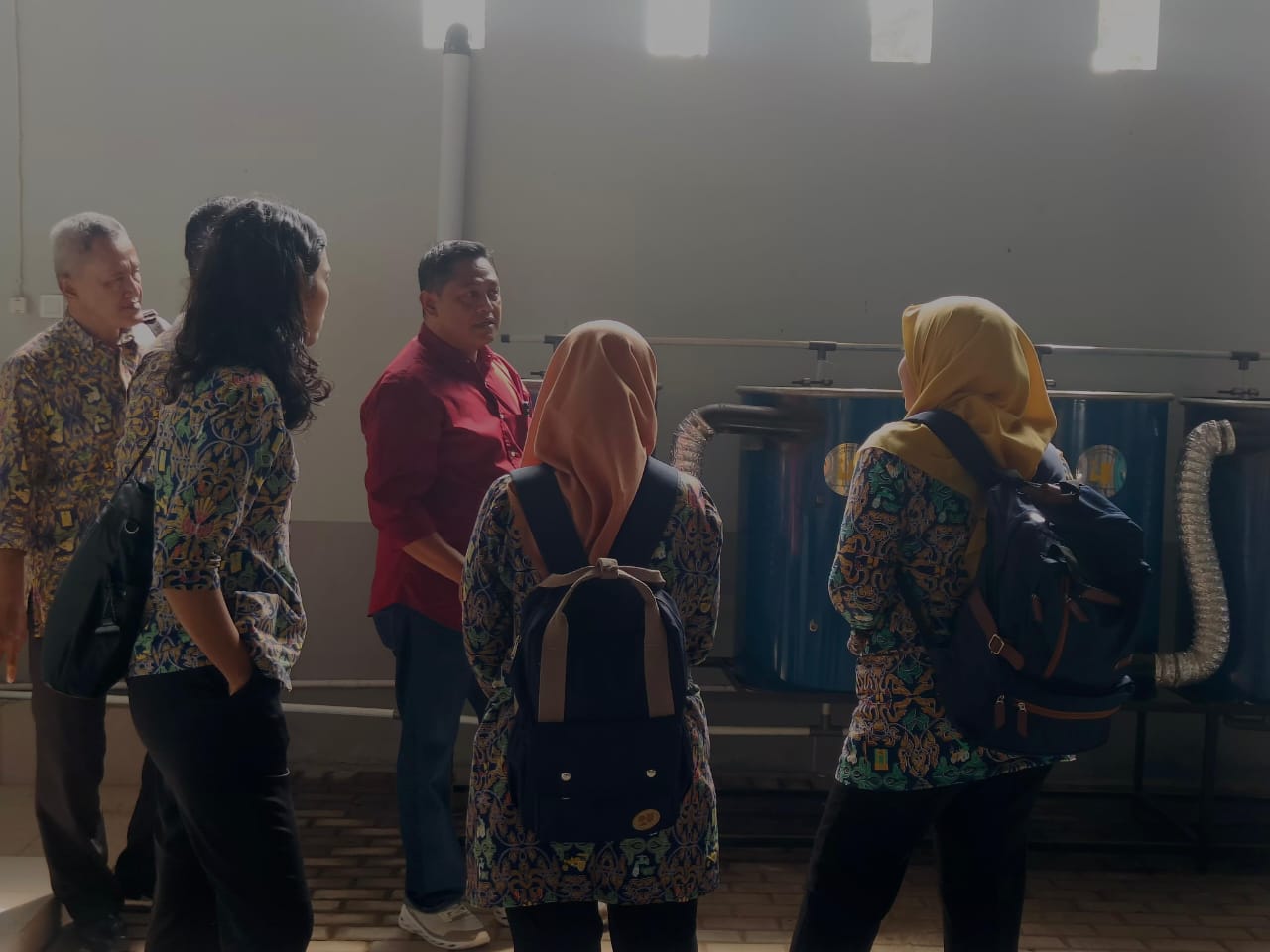 Kunjungan BBWS Serayu Opak di tempat pengelolaan sampah mandiri UMY pada Rabu (8/1/2025).   (Doc UMY untuk Radar Jogja)