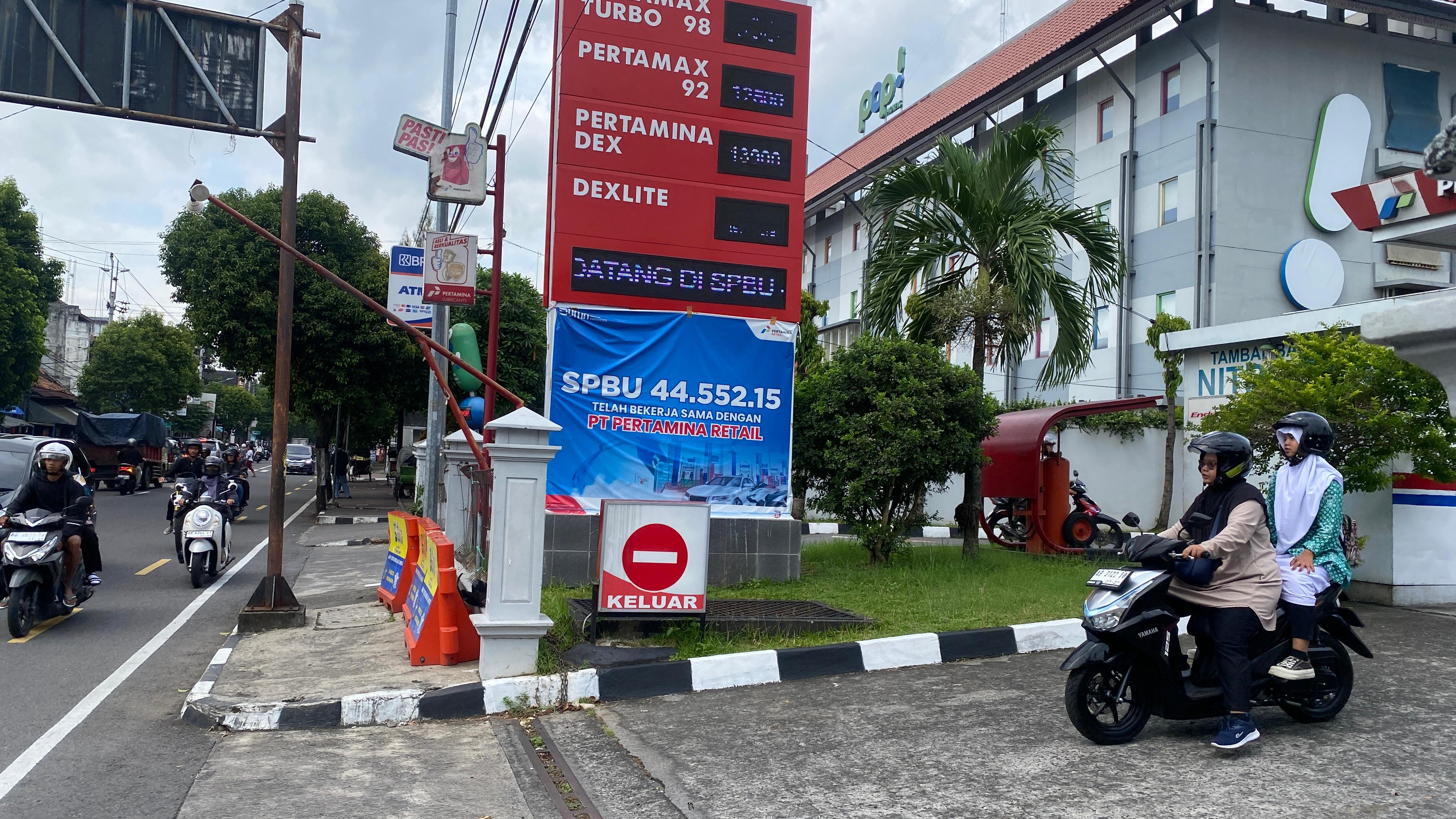 SPBU 44.552.15 yang terletak di Jl. A.M. Sangaji No. 14, Jetis, Kota Jogja sudah beroperasi kembali, Kamis (9/1/2025).  (AGUNG DWI PRAKOSO / RADAR JOGJA)