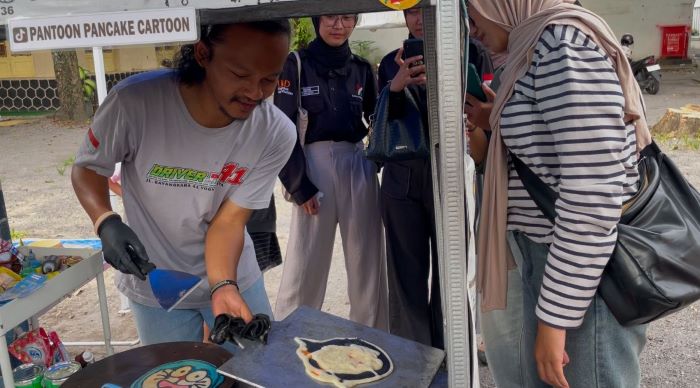 INOVATIF: Pancake kartun karya Tulus Wicaksono yang sempat viral di media sosial karena keunikannya.