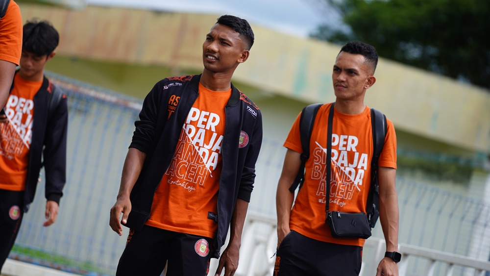 Pemain Persiraja Banda Aceh tiba di Pekanbaru pada Kamis (9/1) lalu