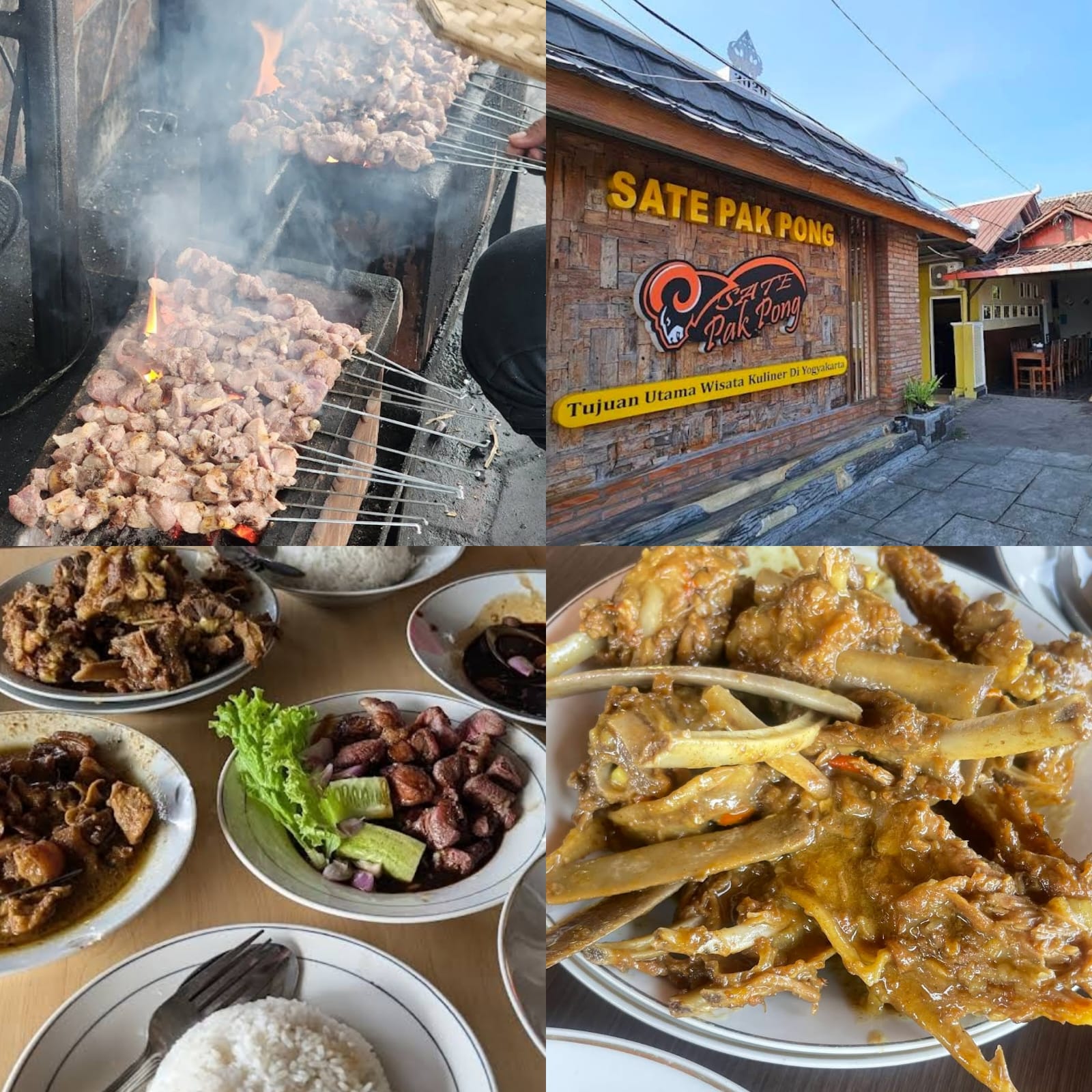 Google Maps  Caption: Rasakan sensasi unik sate klathak dengan tusuk sate dari jeruji sepeda yang legendaris.