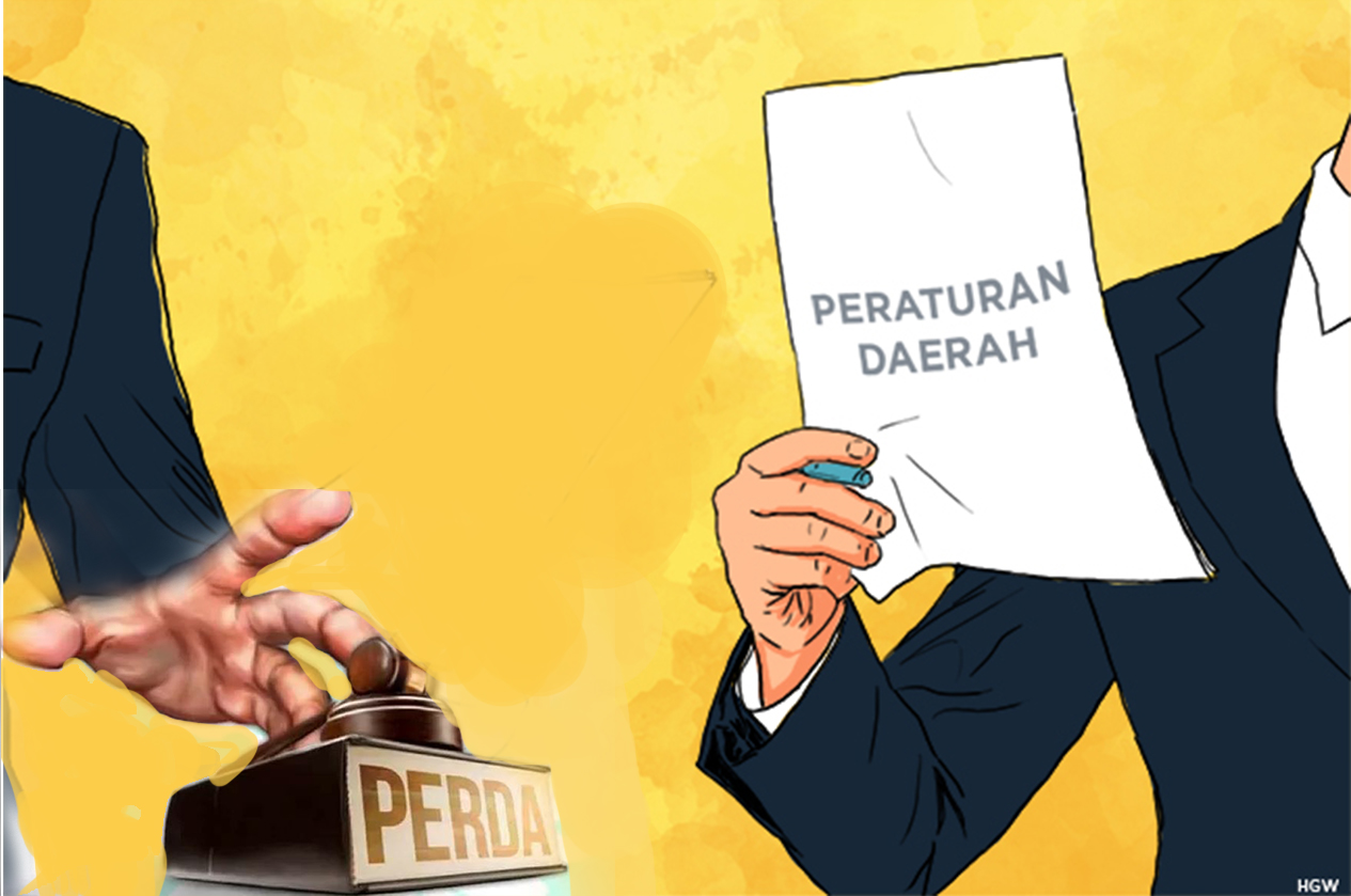Ilustrasi penegakan Perda.