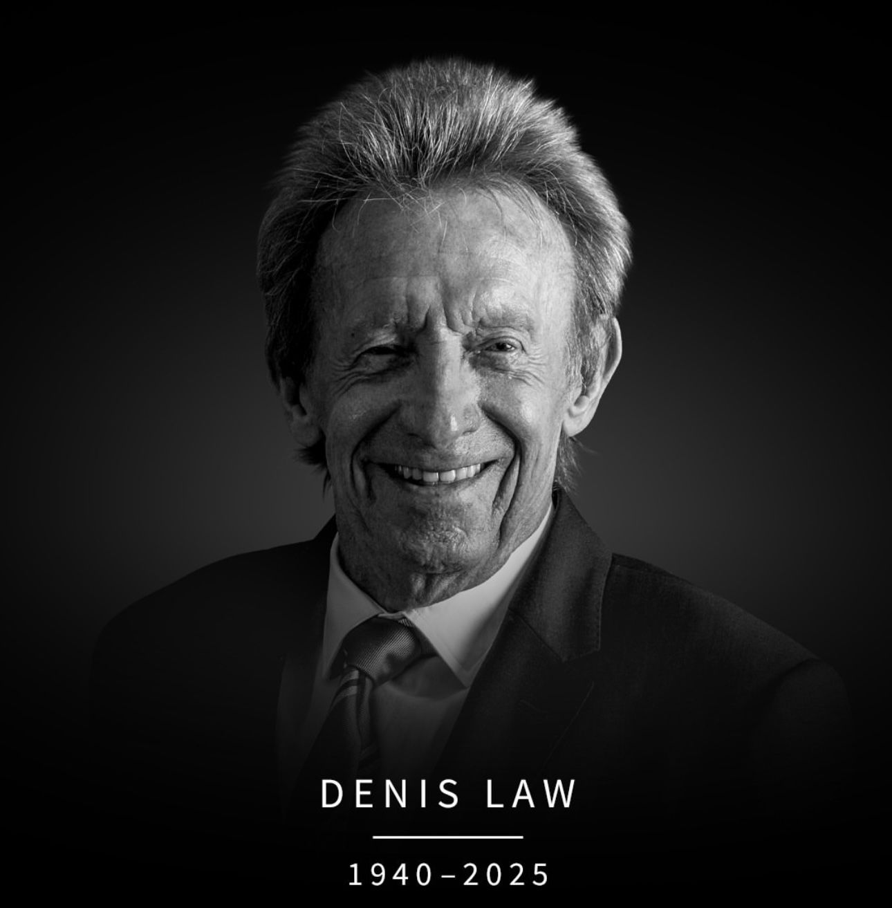 Legenda sepak bola Manchester United (MU) Denis Law.