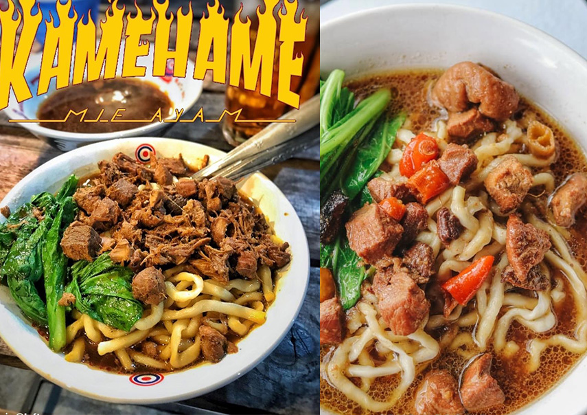 Tampilan mie ayam Kamehame.