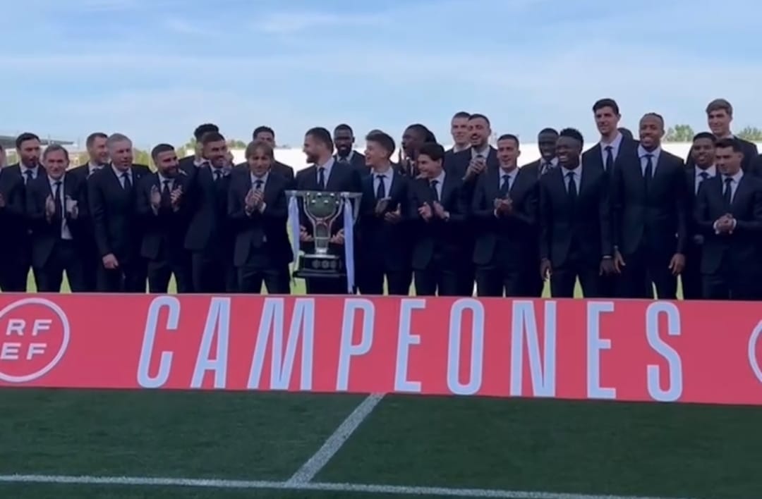 Para pemain Real Madrid rayakan gelar ke-36 La Liga/ Liga Spanyol
