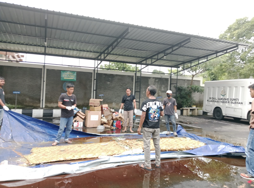 Pemusnahan barang bukti oleh Kejari Sleman