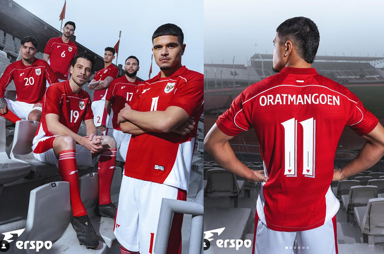 Jersey baru Timnas Indonesia.