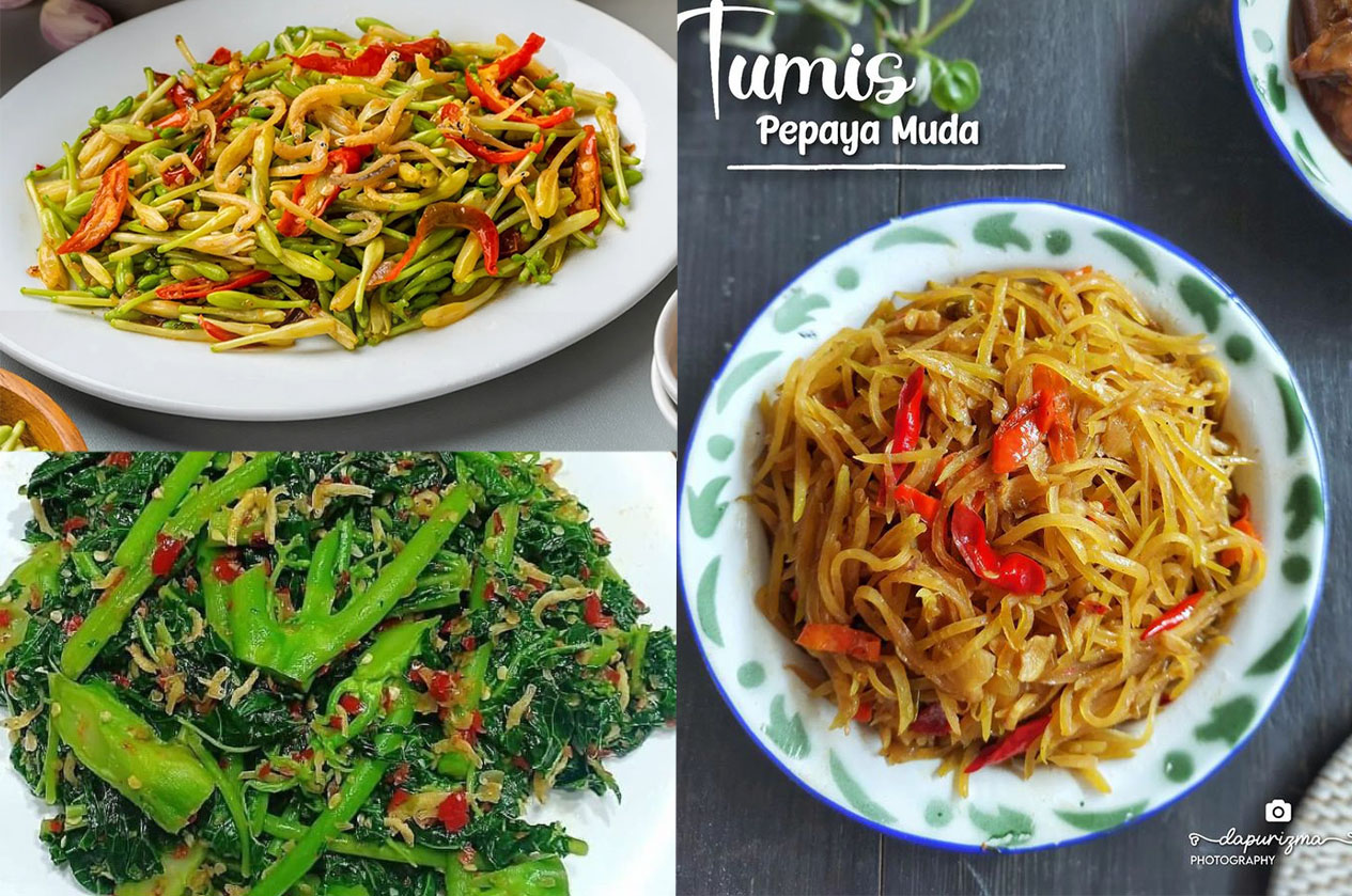 Aneka menu masakan dari buah, bunga dan daun pepaya beserta resep pembuatannya.