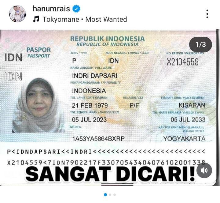 Unggahan Hanum Salsabila tentang penipuan umrah