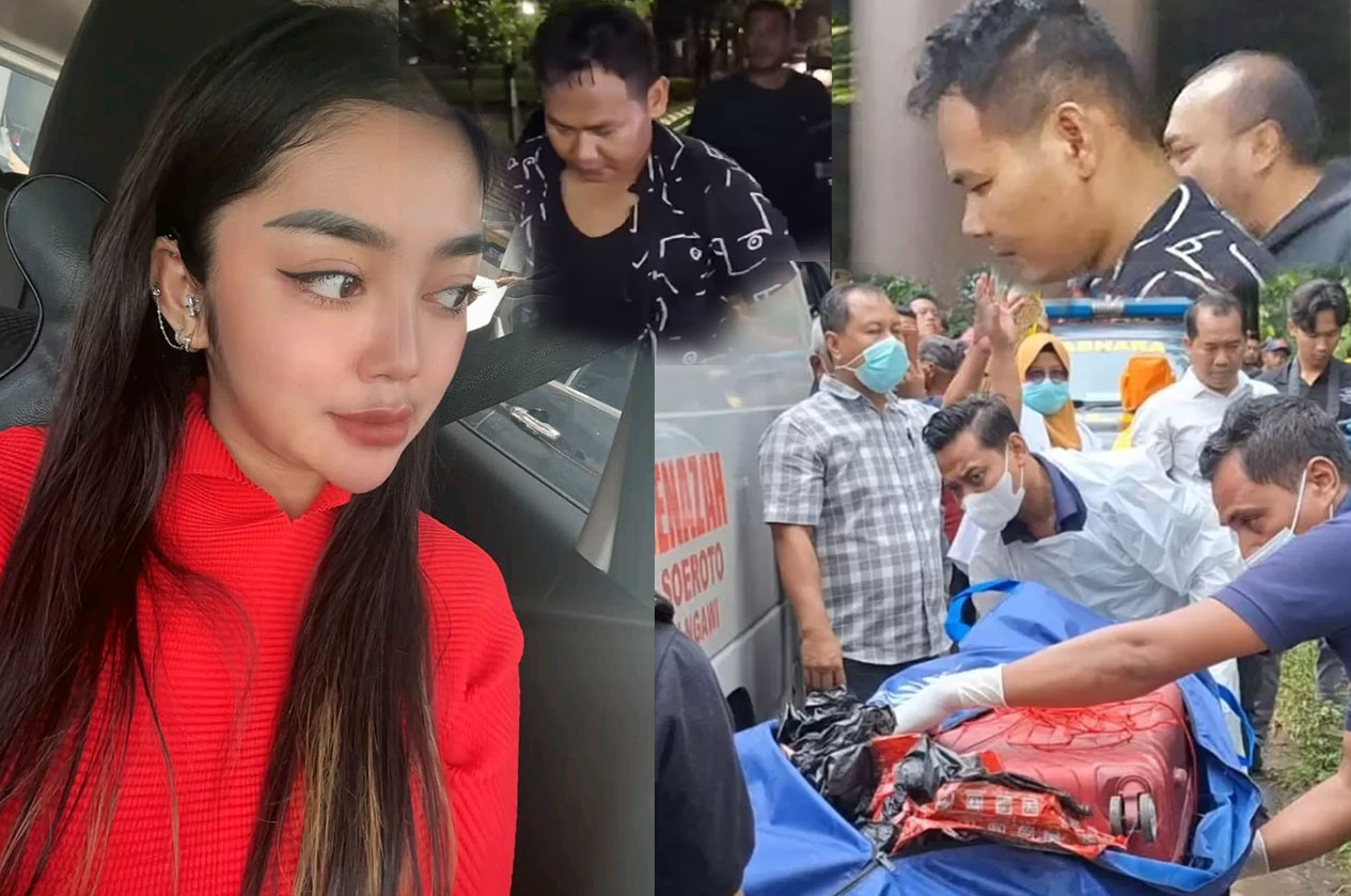 Korban mutilasi mayat perempuan dalam koper merah di Ngawi. Potongan tubuh ditemukan di tempat yang berbeda.