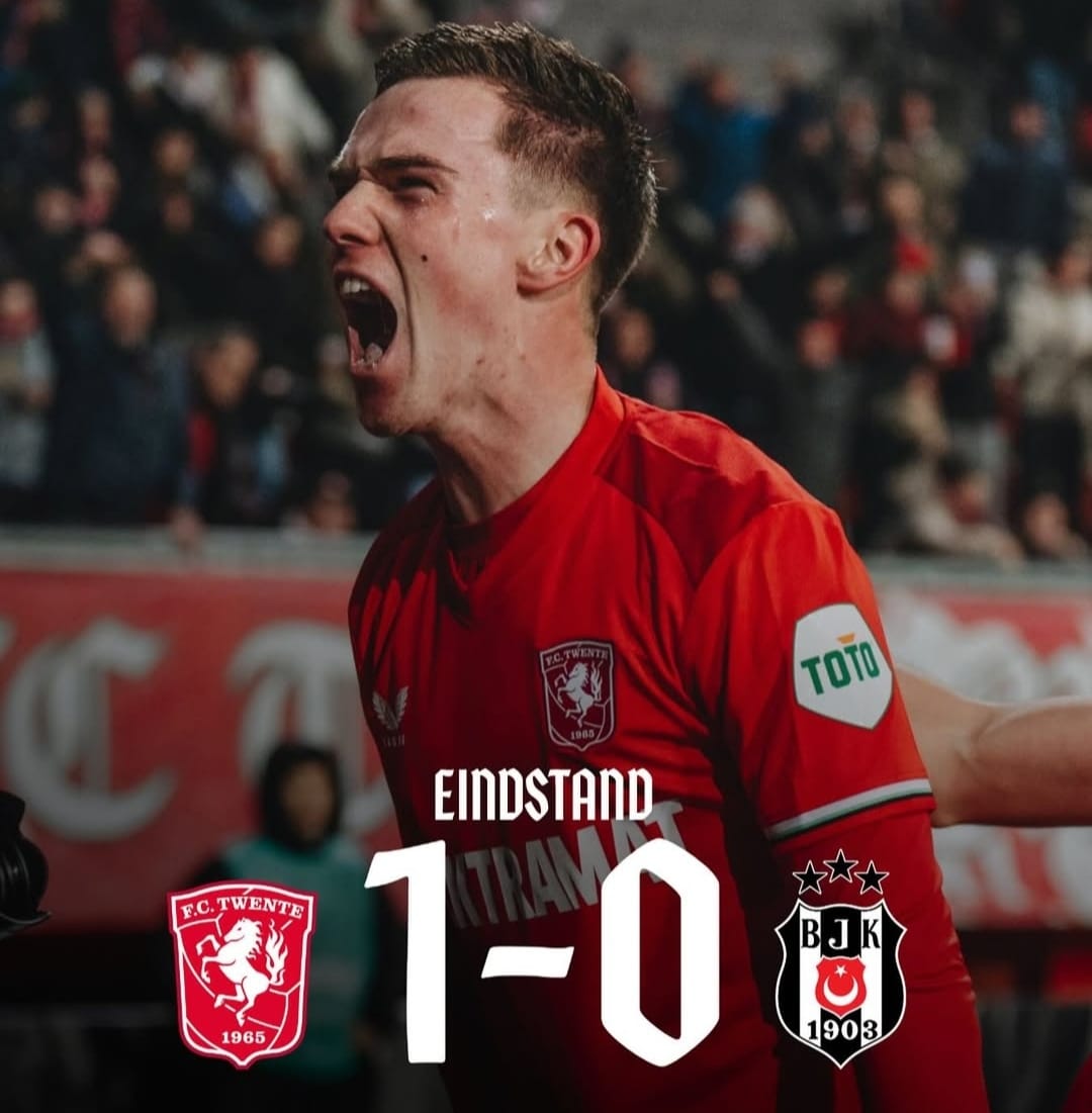 Gol Tunggal Daan Rots pastikan FC Twente kalahkan Besiktas dan melaju ke babak playoff Europa League