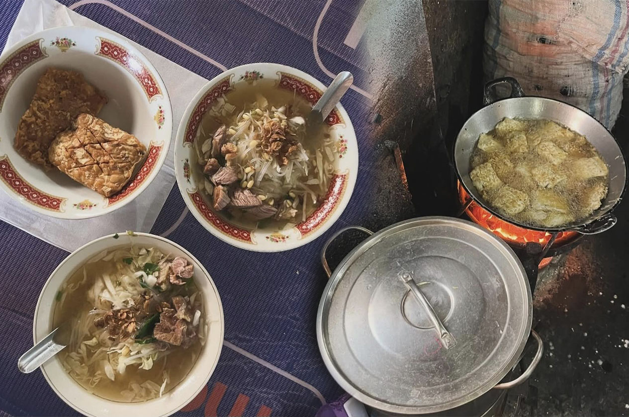 Soto Sapi Bu Pujo, kuliner legend di Pasar Beringharjo, Yogyakarta.