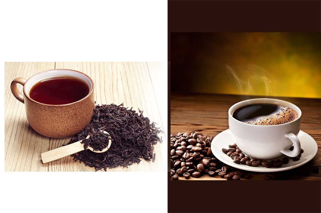 Secangkir teh dan kopi.