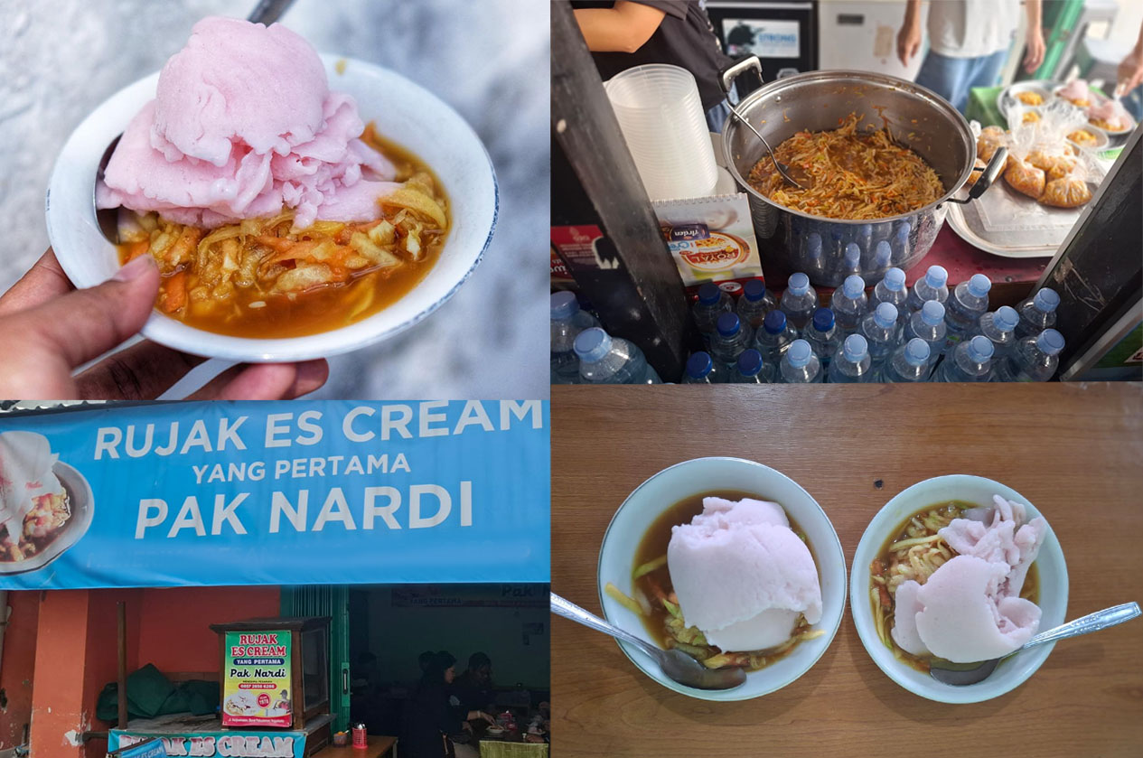 Rujak Es Krim Pak Narto di Yogyakarta.
