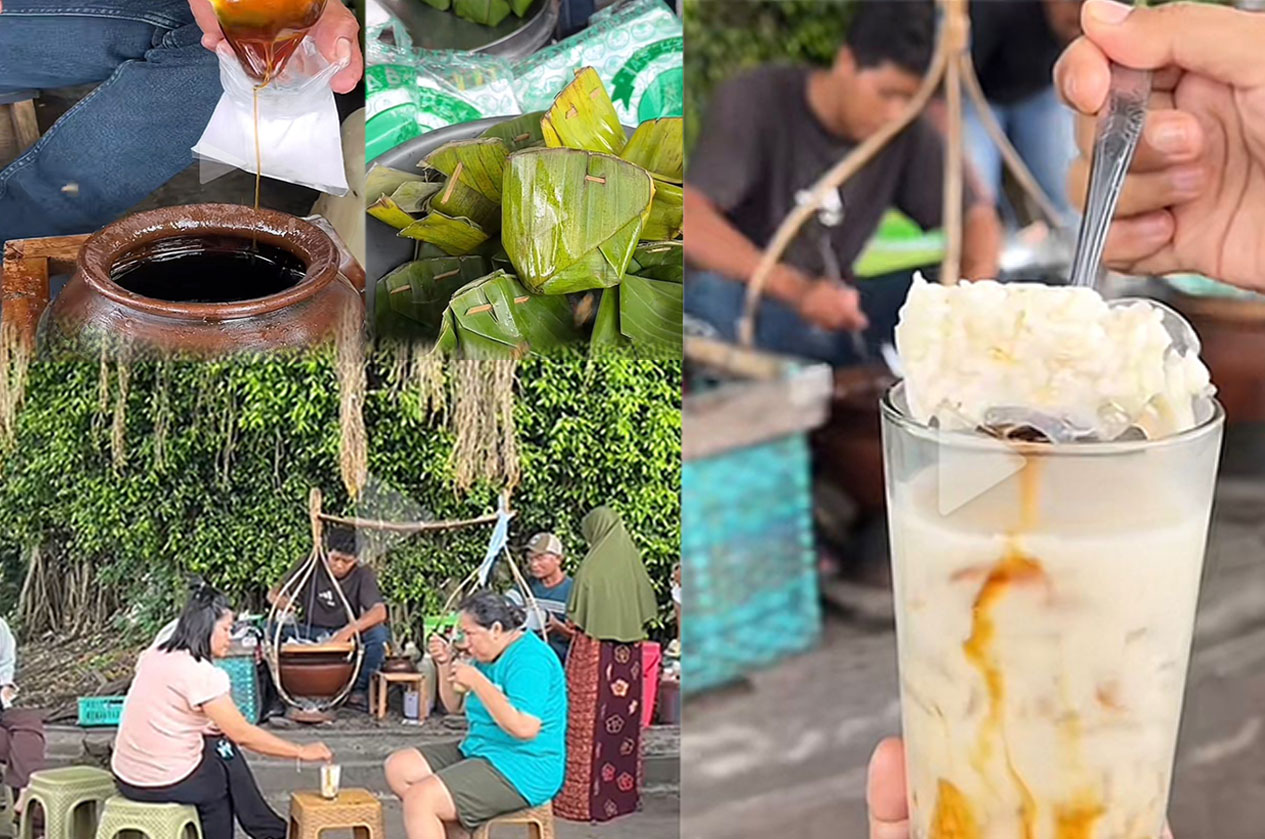 Sensasi Es Dawet Pak Bardi di Purwomartani, Sleman, DIY.