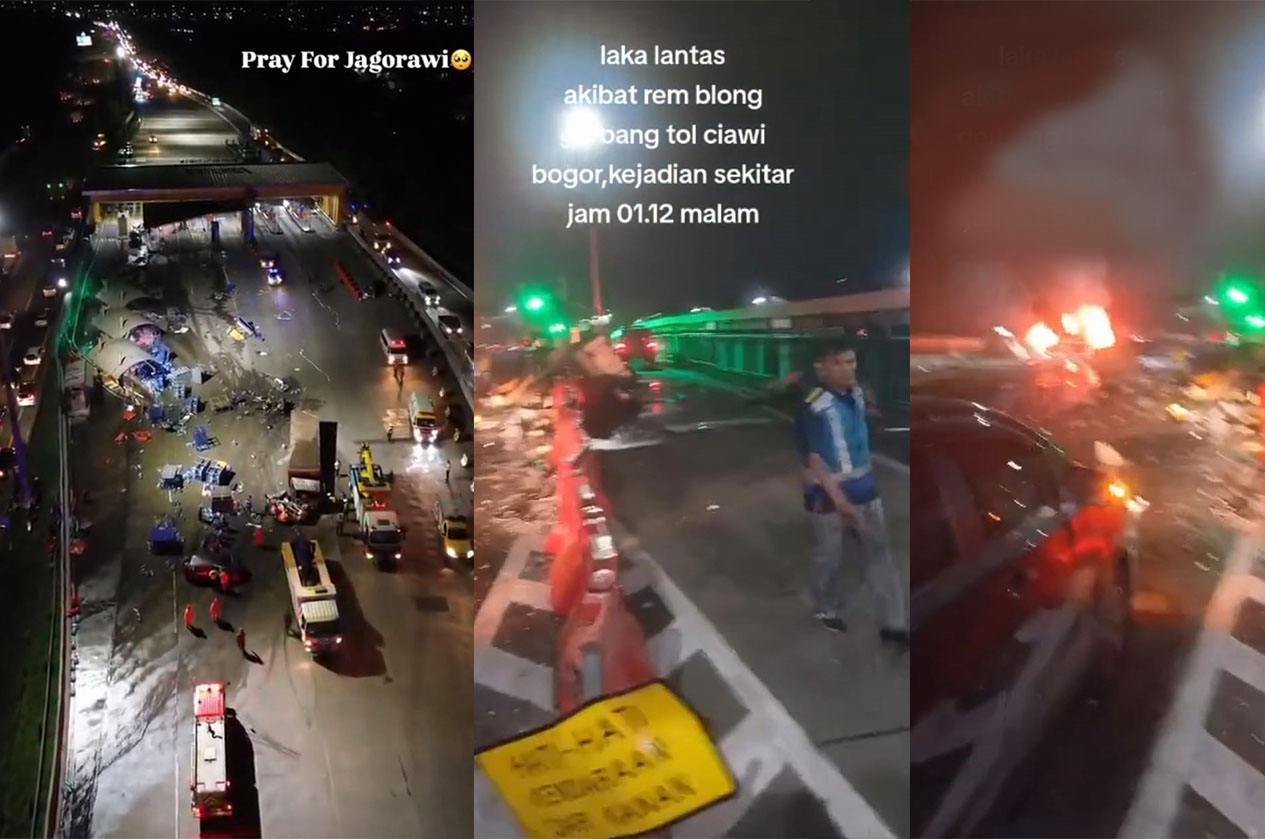 TRAGIS: Kecelakaan Maut di Gerbang Tol Ciawi, Bogor.