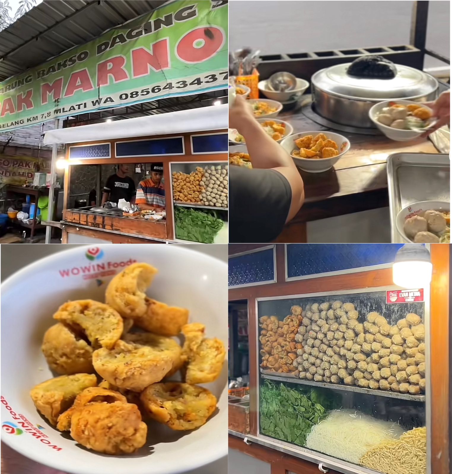 Kuliner Jogja Bakso Urat pak Marno Jl Magelang Jombor, Sleman, DIY.