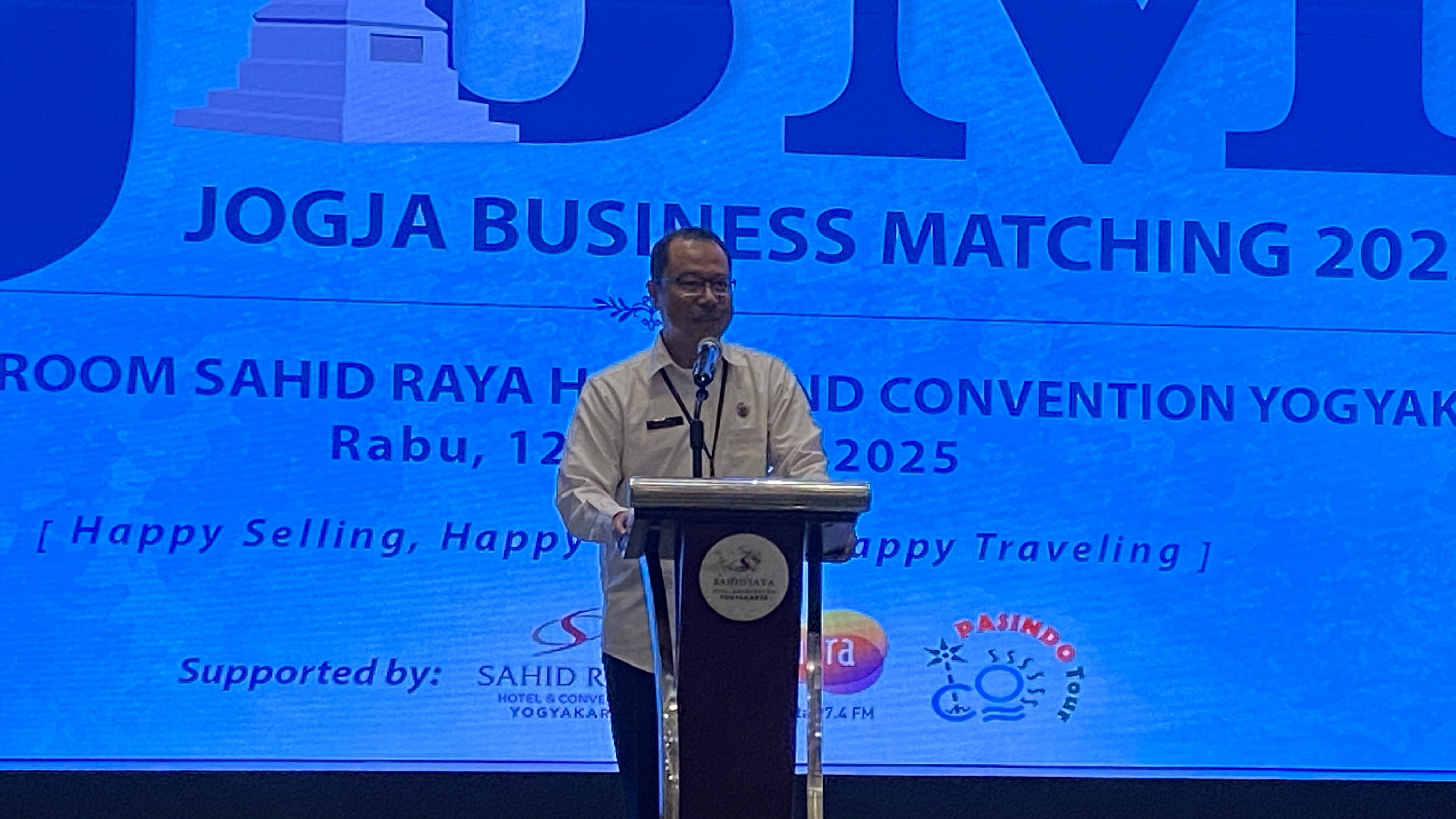 Suasana peserta Jogja Bisnis Mathcing 2025 yang diselenggarakan di Sahid Raya Hotel dan Convetion Yogyakarta, Rabu (12/2).