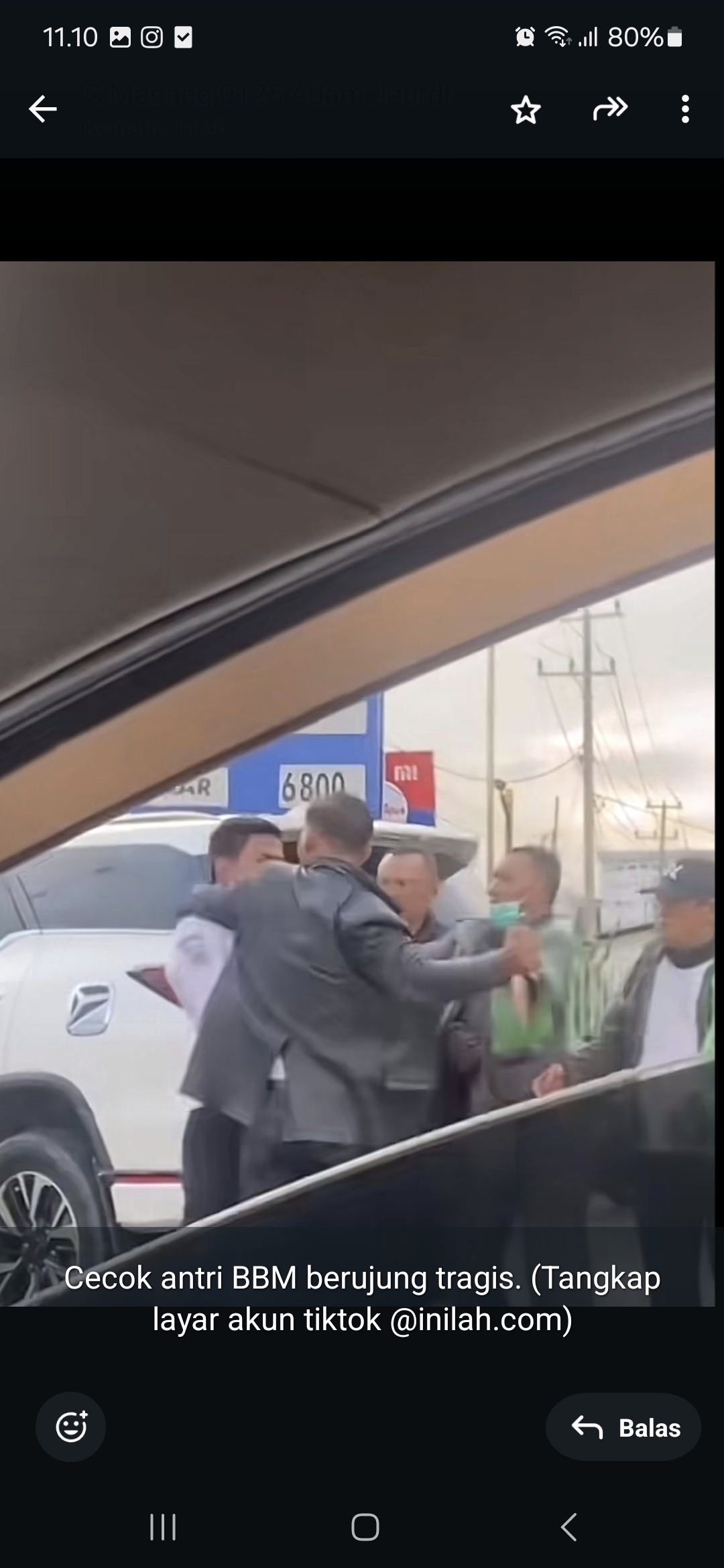 Cecok antri BBM berujung tragis.