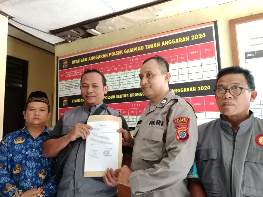 Penyerahan surat keberatan ke Polsek Gamping