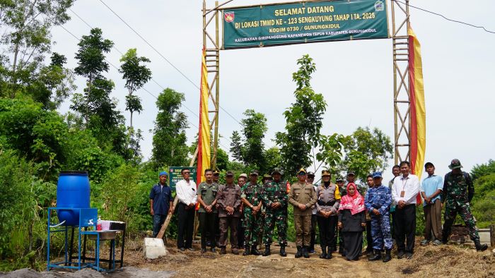 Lokasi TMMD ke-123 Sengkuyung Tahap I di Kalurahan Giripanggung, Kapanewon Tepus.