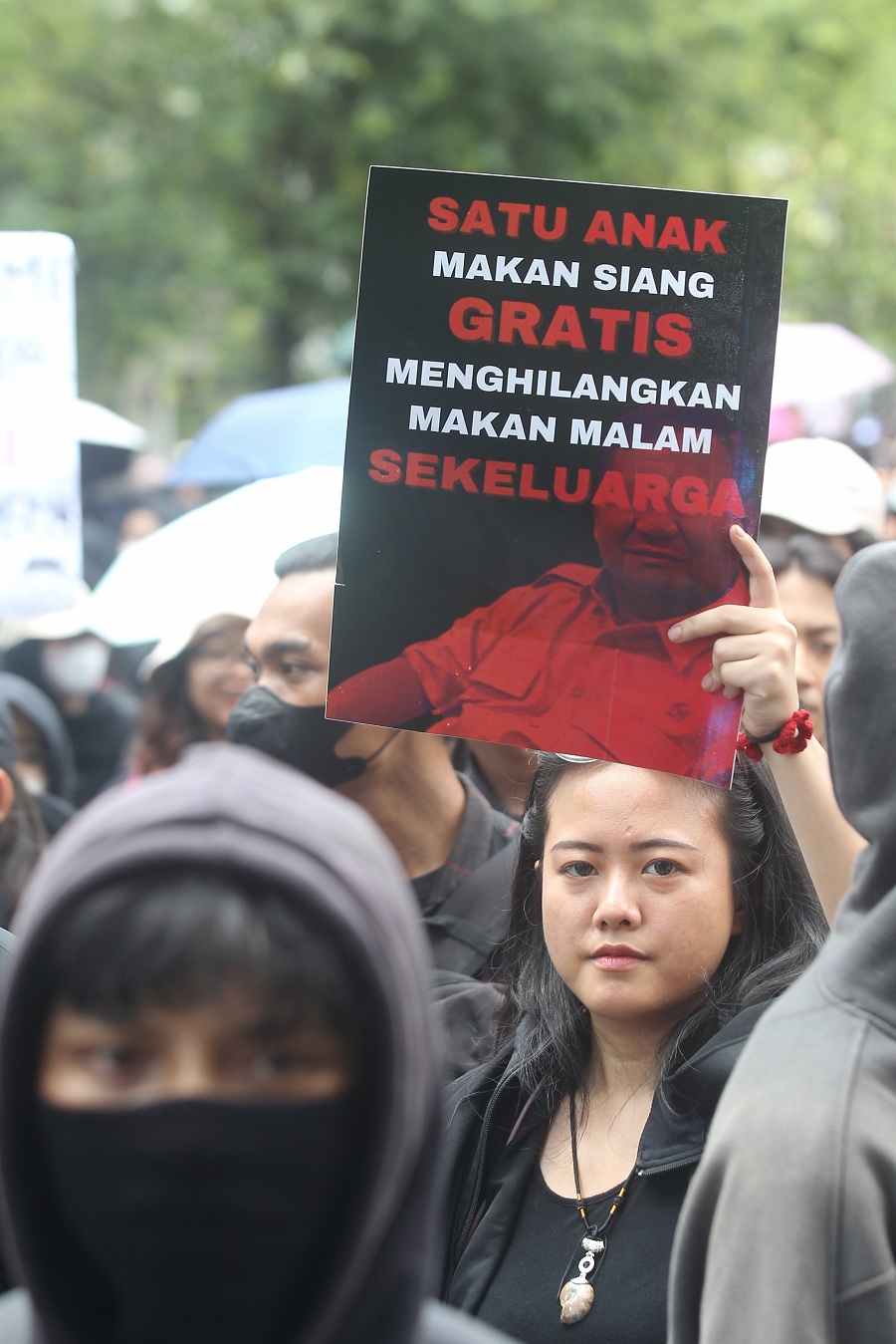 Ribuan mahasiswa yang tergabung dalam Aliansi Jogja Memanggil menggelar aksi di kawasan Malioboro, Kota Jogja, Kamis(20/2/2025).