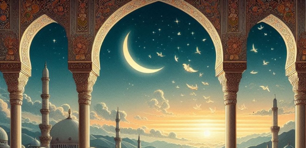 Ilustrasi nuansa Ramadan.