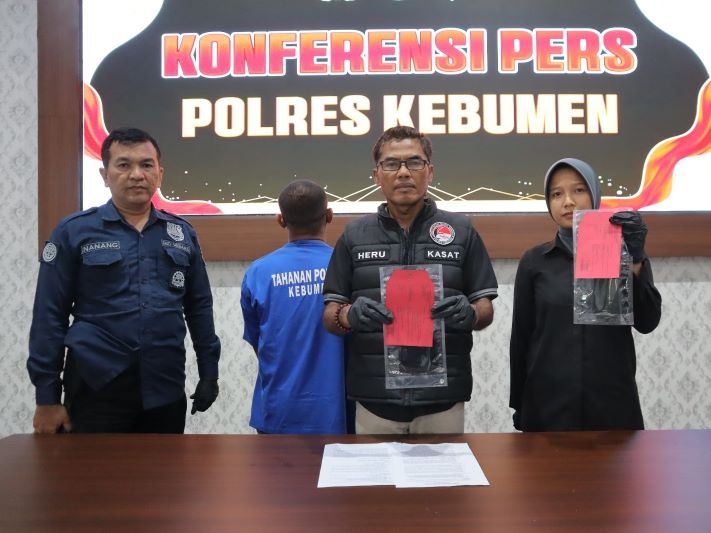 UNGKAP KASUS: Jajaran Satresnarkoba Polres Kebumen berhasil membekuk pengguna narkotika berinisial AR dengan barang bukti sabu seberat 0,31 gram.