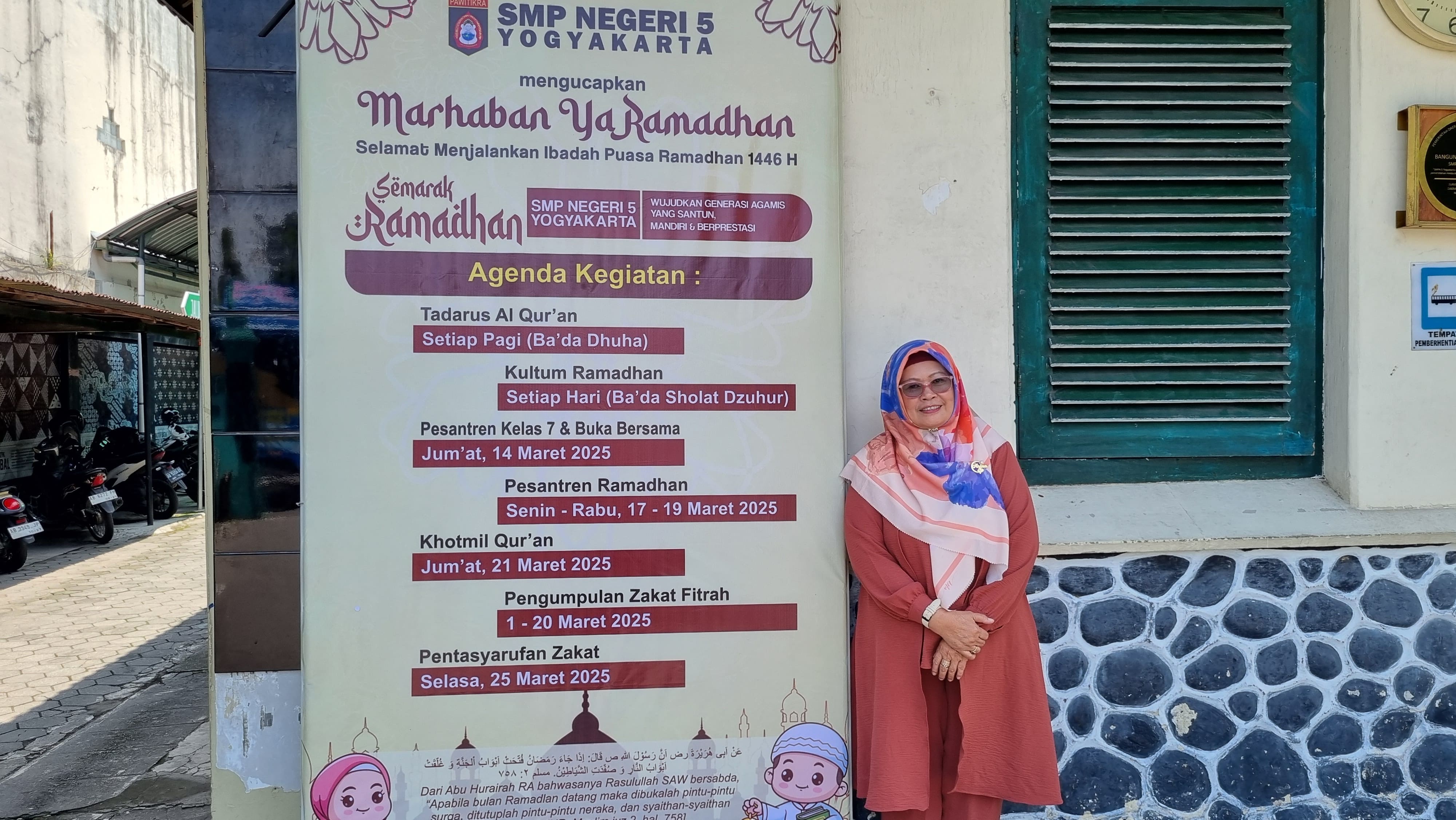 &nbsp;  Kepala Sekolah SMPN 5 Jogja Siti Arina Budiastuti