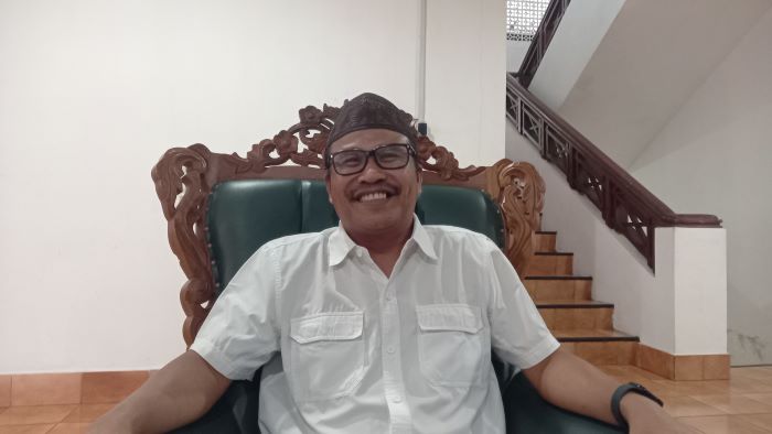 Sekda Bantul Agus Budiraharja saat ditemui di kantornya, Rabu (5/3/2025)