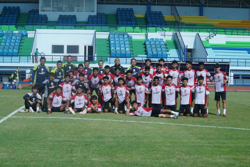 Pemain dan staf Timnas Indonesia U17 dalam agenda TC di Bandung (PSSI)