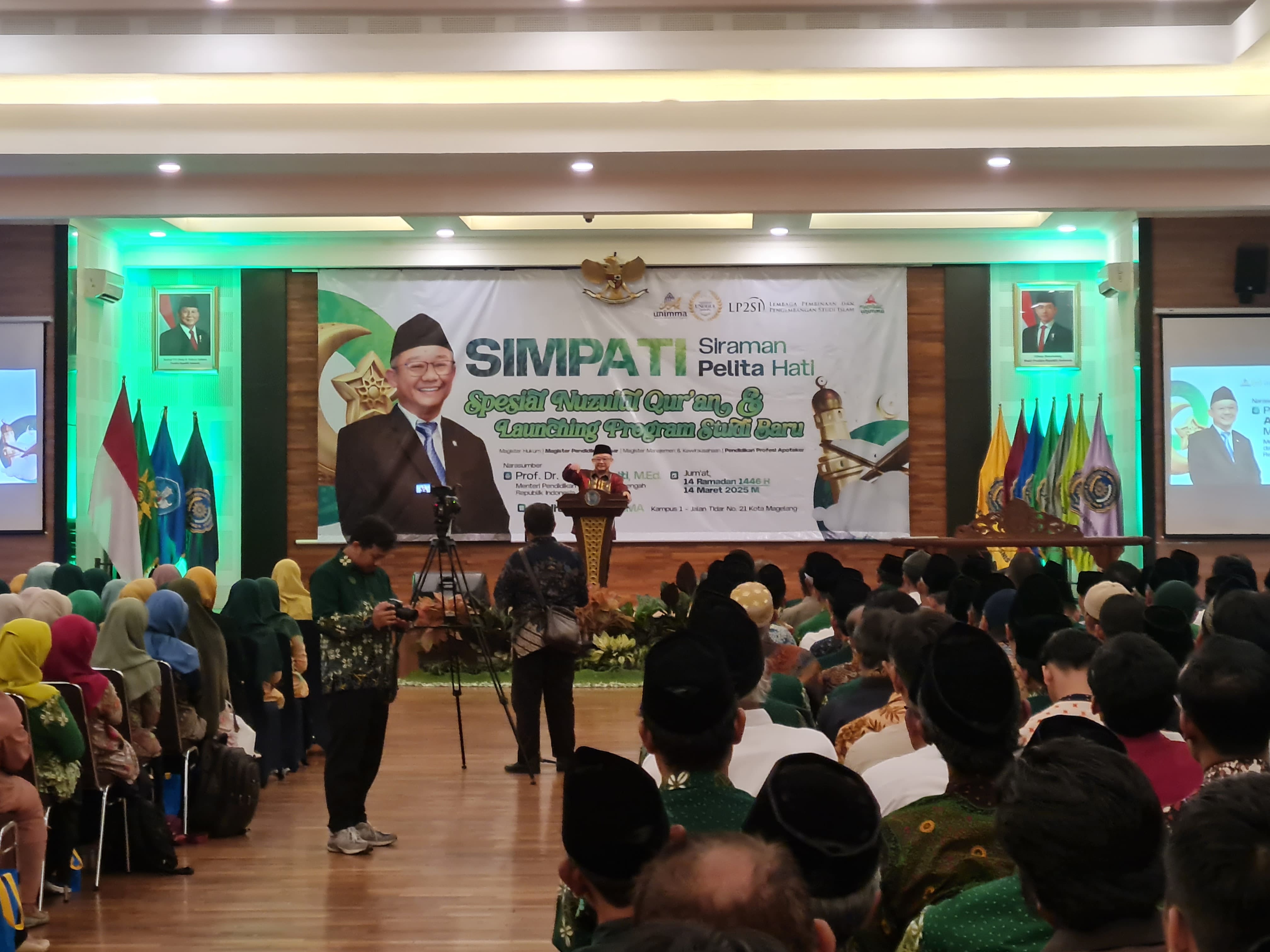 PAPARAN: Sekum PP Muhammadiyah saat memberikan sambutan usai peluncuran prodi baru di Unimma, Jumat (14/3).
