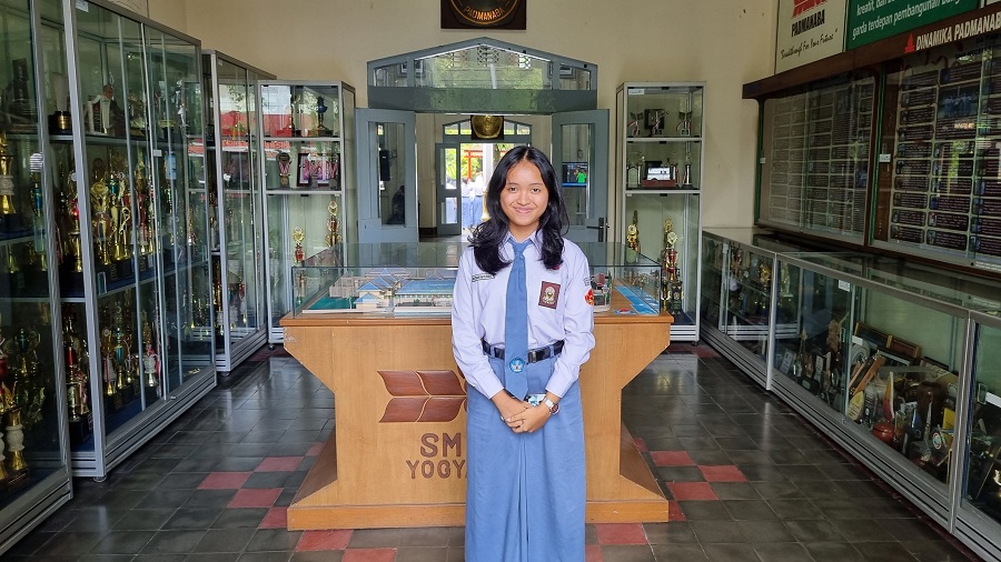 Siswa SMAN 3 Jogja Mutihan Hayuning Kinanthi.