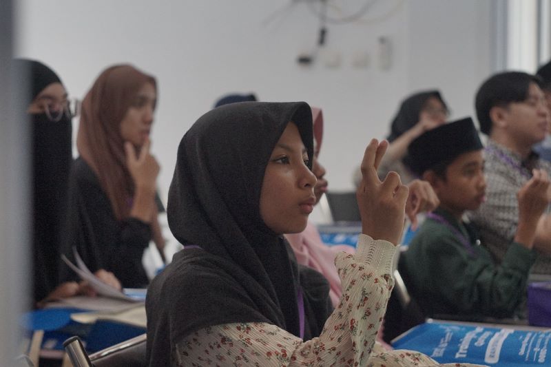 SEMANGAT: Pelatihan membaca Alquran dengan bahasa isyarat yang diinisiasi PT Insight Investments Management bersama Qur