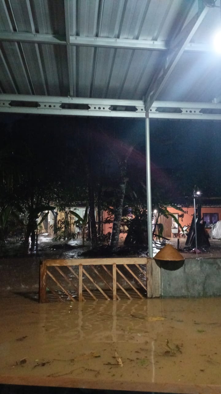 Air yang menggenangi rumah warga di Kapanewon Imogiri