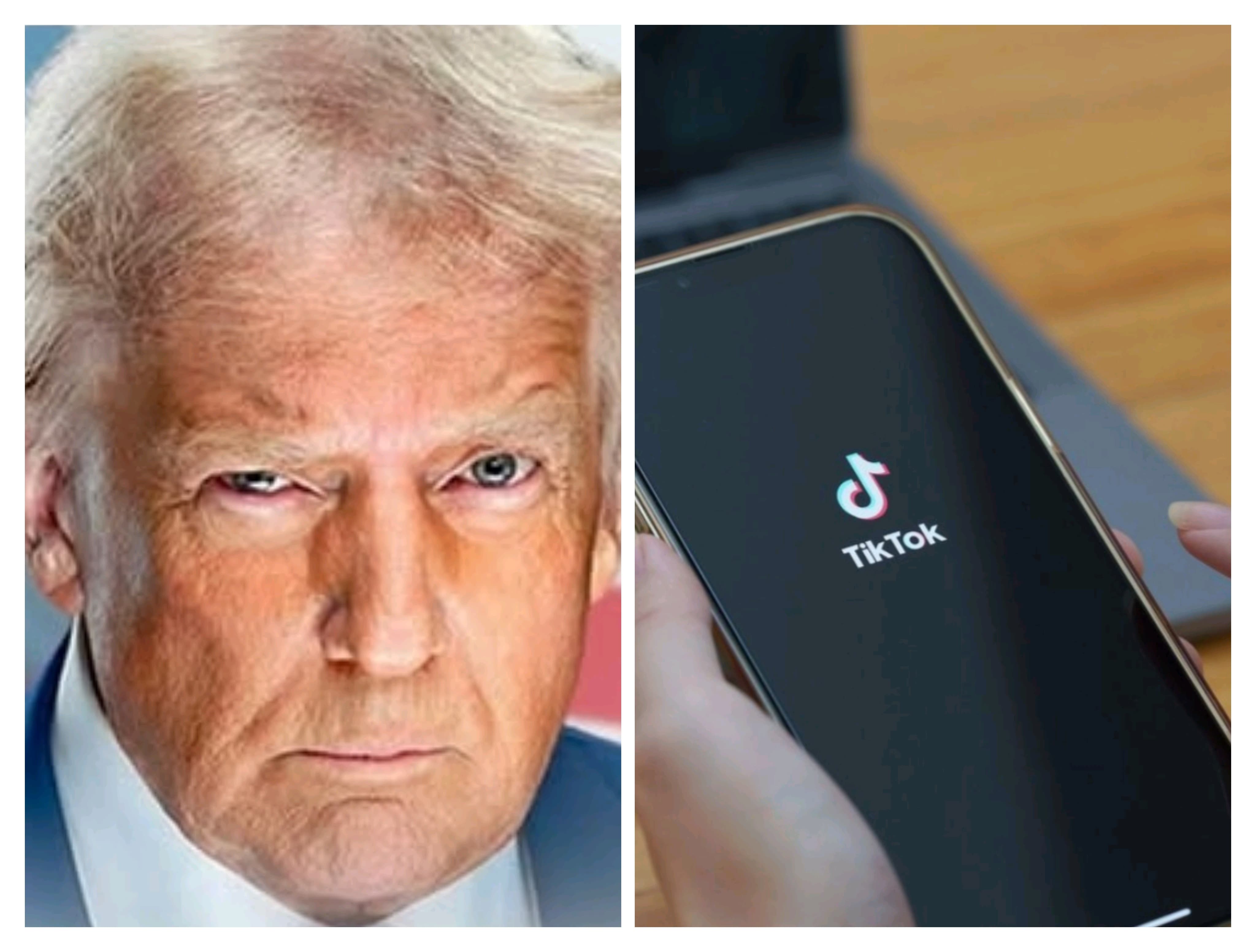 Donald Trump, Presiden Amerika Serikat dan Ilustrasi Tik Tok.