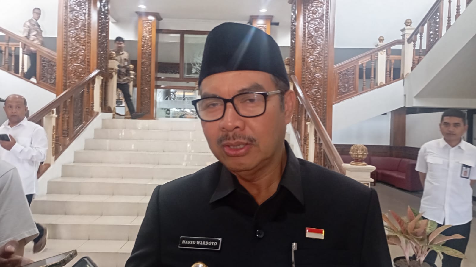 Wali Kota Jogja Hasto Wardoyo saat ditemui di Kantor DPRD Kota Jogja, Rabu (9/4/2025).