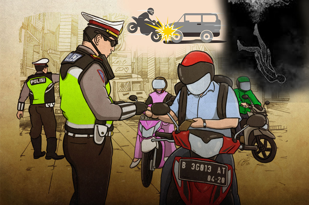 Ilustrasi Operasi Ketupat Progo Polres Bantul selama momentum libur lebaran 2025.