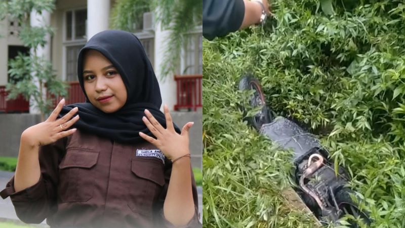 Sheila Amelia Christanti Mahasiswi UGM yang mengalami kecelakaan tunggal di Jalan Cemorosewu&ndash;Sarangan, Kecamatan Plaosan, Kabupaten Magetan, Jawa Timur.