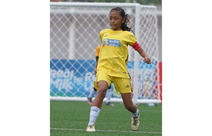 ASAH KEMAMPUAN: Regina Mikaela Lintang Putri bakal main di Junior Soccer School and League (JSSL) Singapore 7&rsquo;s 2025 pada 17-20 April.