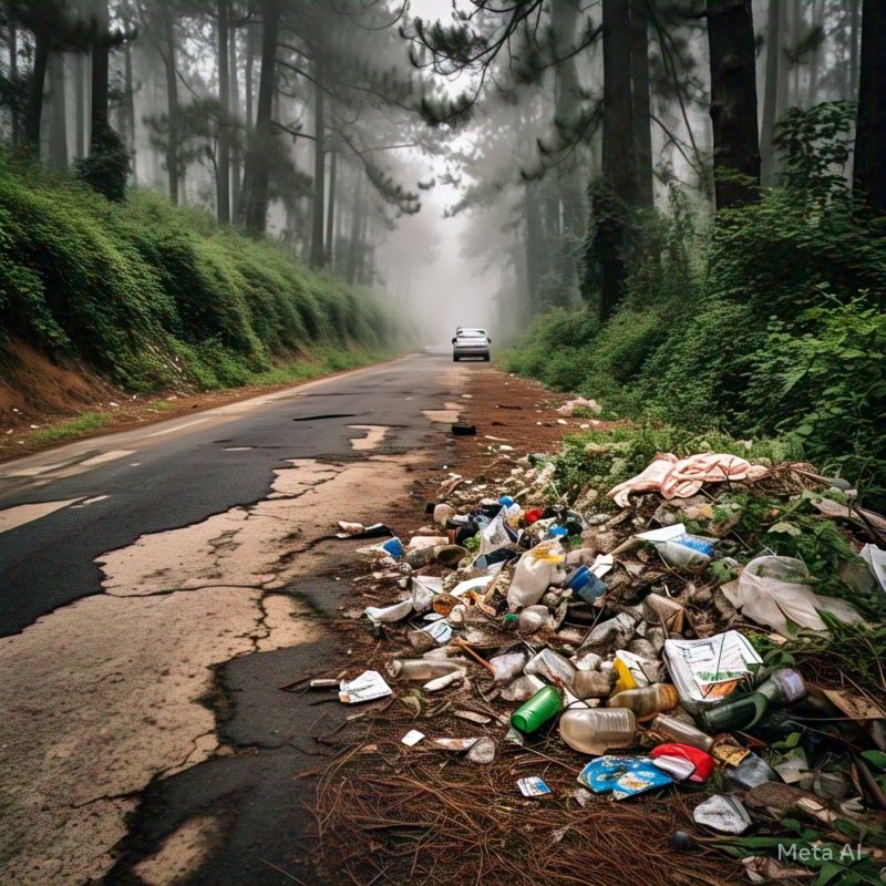 Ilustrasi tumpukan sampah.